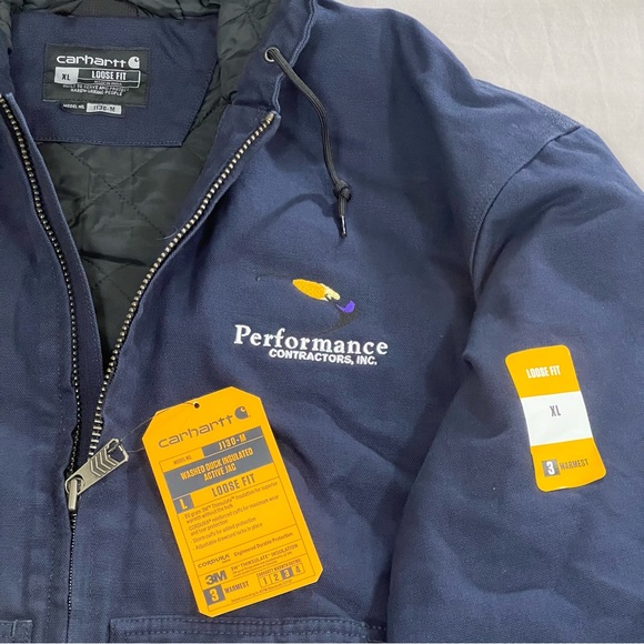 Carhartt J130 Washed Duck Insulated Active Jacket Gemplers Navy Blue Size XL - Picture 6 of 13